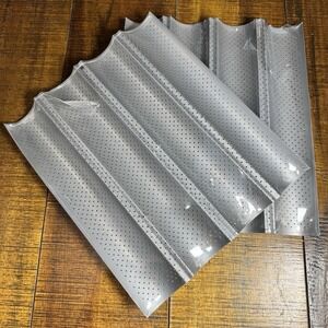Baguette Bread Pan Nonstick Perforated 4-Loaf French Sourdough Baking Tray